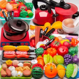 Children'S Kitchen Toy Set Simulated Kitchen Cutting Music Simulated Fruit Cutting Cooking Toy Cooking Accessories Cooking Set