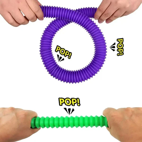 "8-Pack Large Pop Tubes: Sensory Fidget Toys for Stress & Anxiety Relief – Fun, Stretchy Learning Tubes for Kids, Toddlers, and Adults!"
